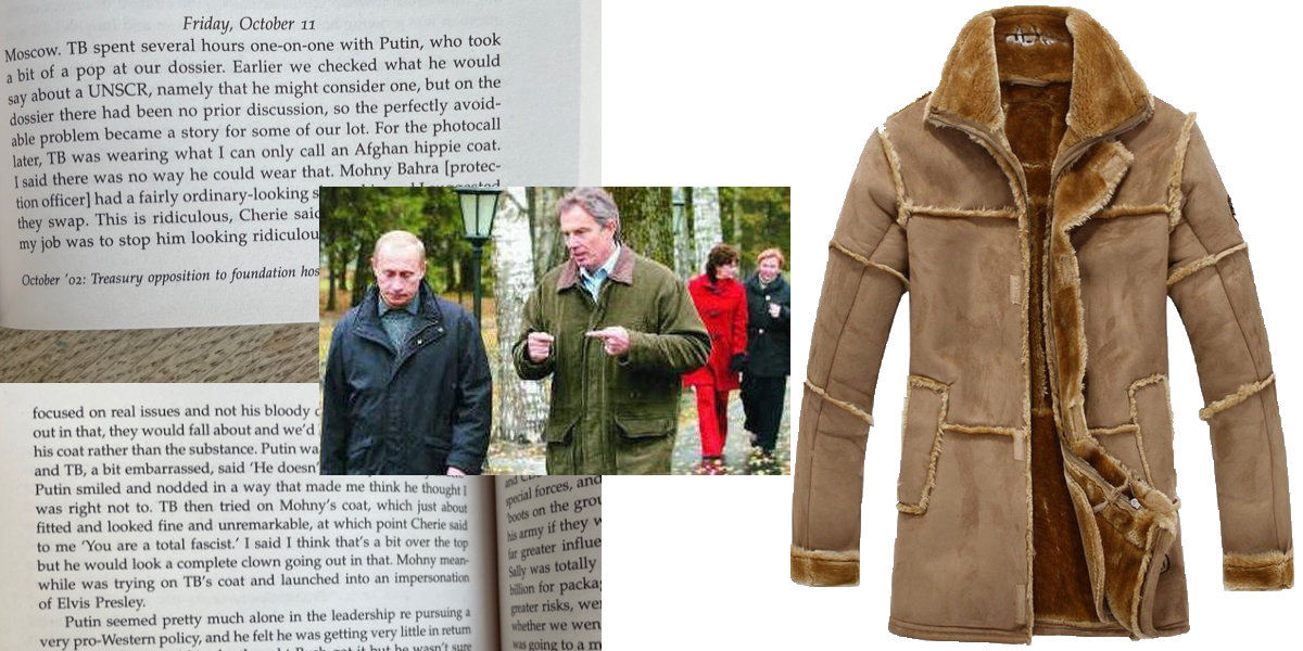 Special branch blast from the past – now help me settle an argument with Cherie about a coat! 